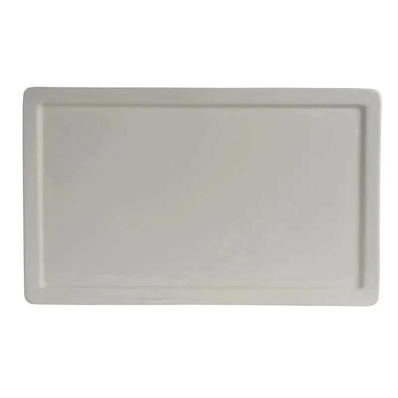 D.W.Haber Gastronorm White Rectangle Platter 1/1 L 20 7/8" W 12 3/4" H 3/4"