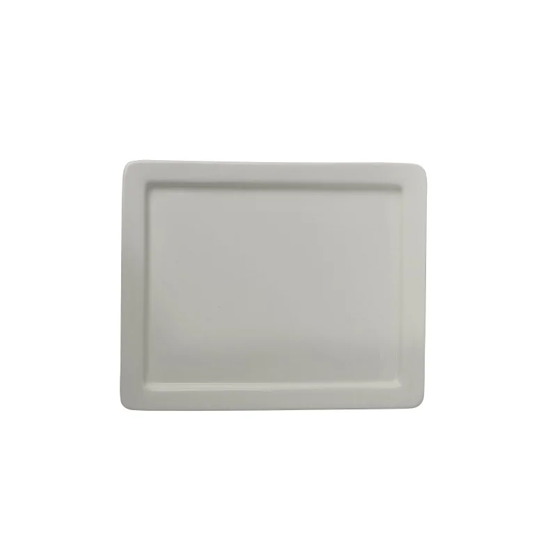 D.W.Haber Gastronorm White Rectangle Platter 1/2 L 10 /2" W 12 3/4" H 3/4"