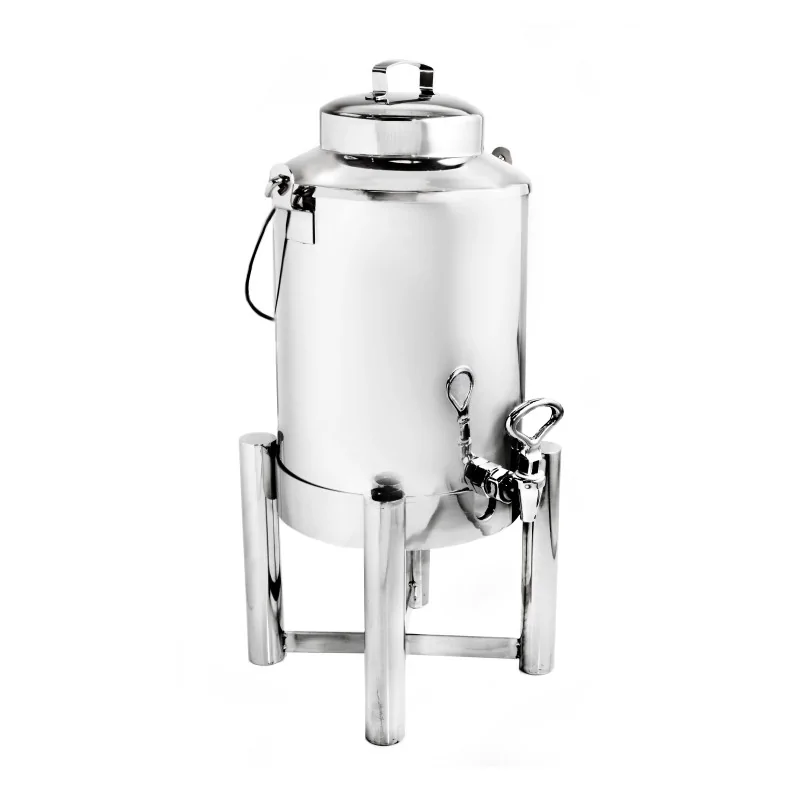 D.W.Haber Tempo Insulated Milk Dispenser with Ice Sleeve Ss L 11" W 11" H 20" - 5 1/2 Qt - 5.2 L -