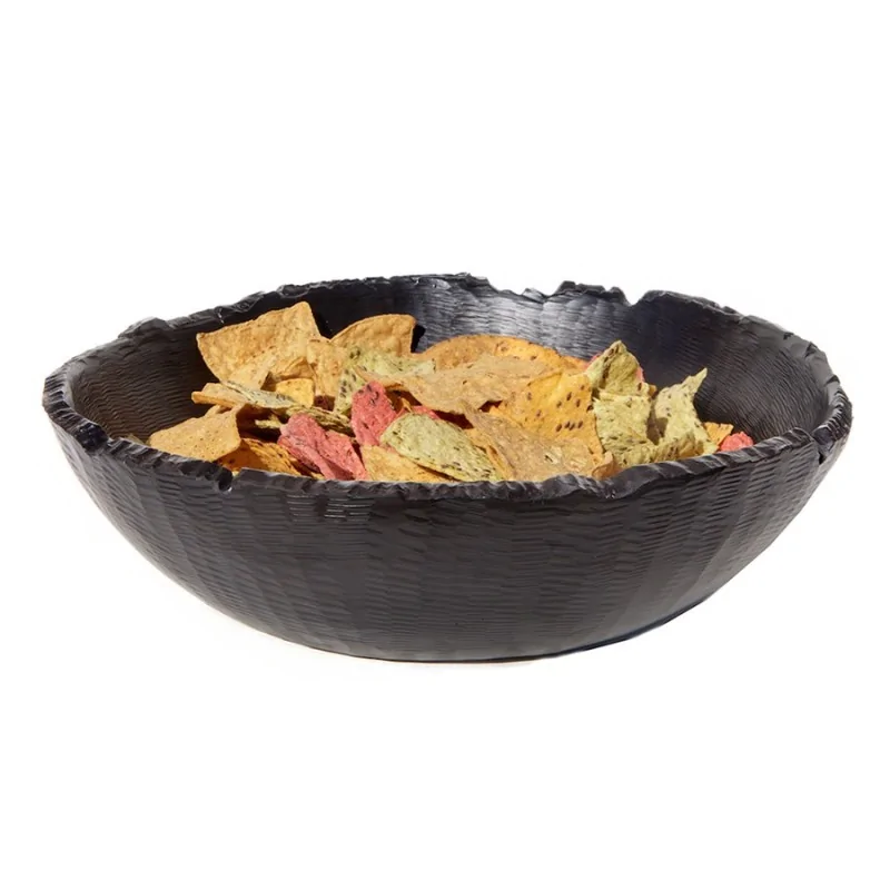 Kenny Mack Designs Resin Jagged Edge Bowl - Espresso - D 13" H 4 1/2" - 1 gal -