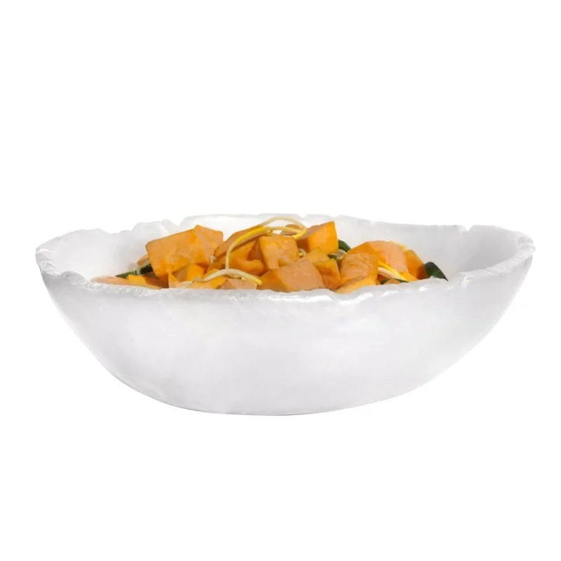 Kenny Mack Designs Resin Jagged Edge Bowl - Shell - D 10 1/2" H 4" - 2 qt -