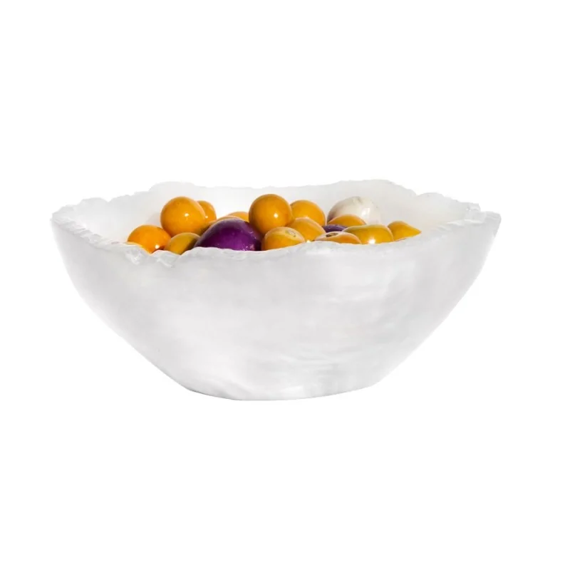 Kenny Mack Designs Resin Jagged Edge Bowl - Shell - D 7 1/4" H 3" - 23 oz -