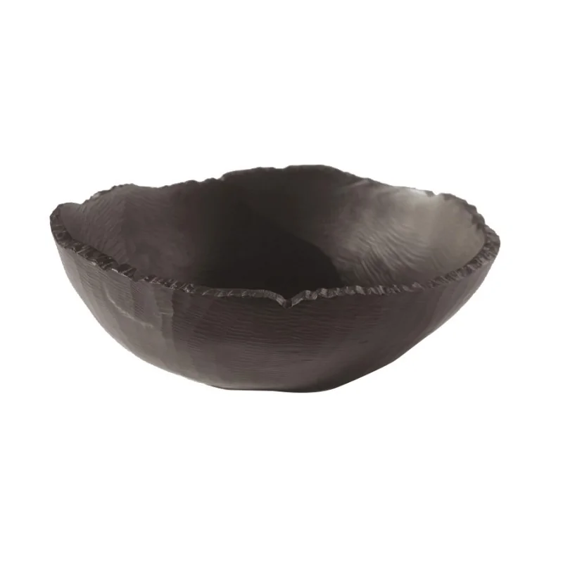 Kenny Mack Designs Resin Jagged Edge Bowl - Espresso - D 10 1/2" H 4" - 2 qt -