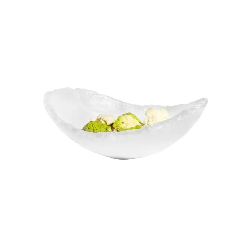 Kenny Mack Designs Resin Oval Bark Bowl - Shell - L 10" W 8" H 3 1/4" - 1 qt -