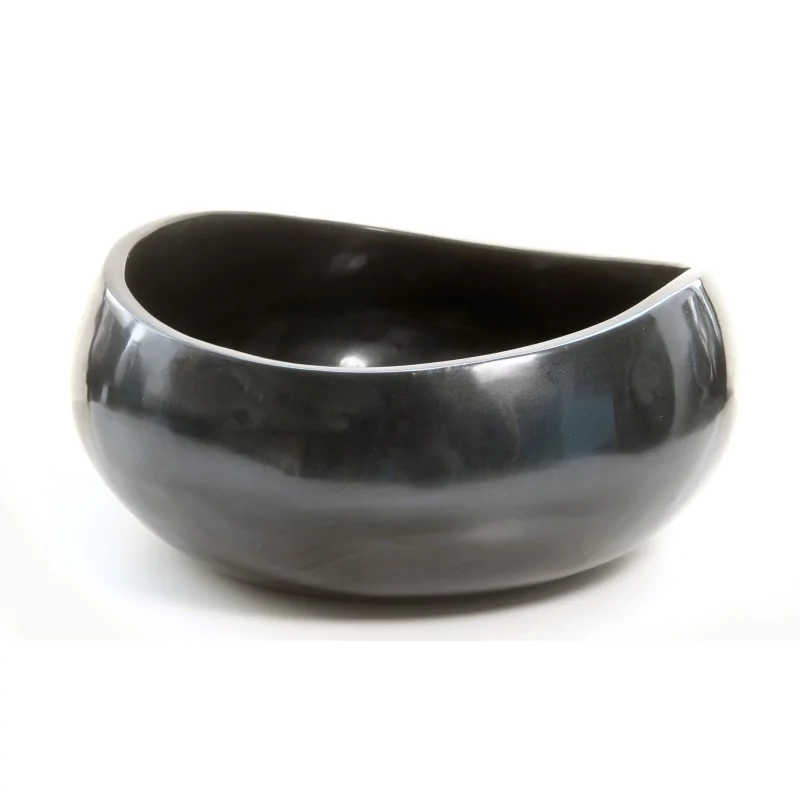 Kenny Mack Designs Resin Scoop Bowl - Ebony Pearl - D 13 1/2" H 6" - 2 gal -