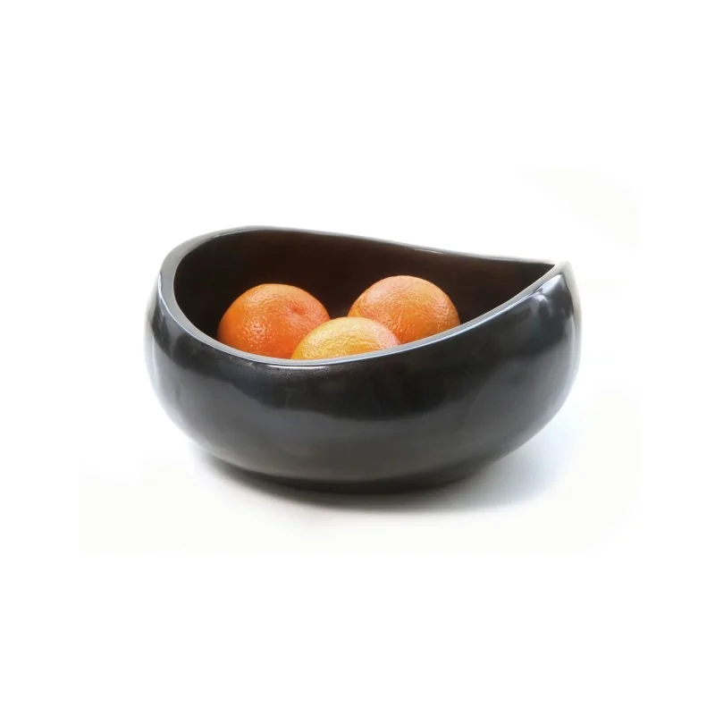 Kenny Mack Designs Resin Scoop Bowl - Ebony Pearl - D 9 1/2" H 5" - 3 qt -