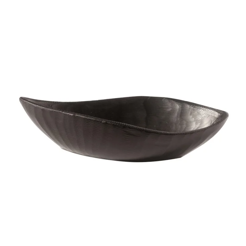 Kenny Mack Designs Resin Point Bowl - Espresso - L 13" W 6 1/2" H 3 1/2" - 1 1/4 qt -