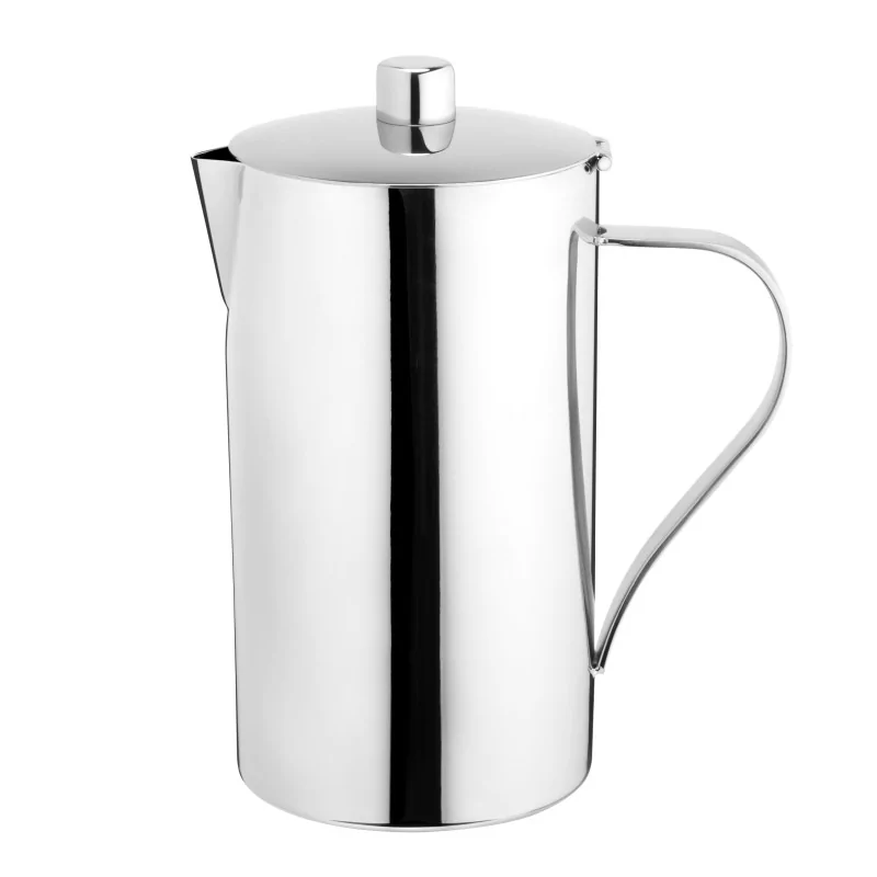 Worthy, Noble & Kent Stainless Steel Coffee Pot L 7 1/2" W 4 5/8" H 9 1/4" - 2 1/4 Qt -