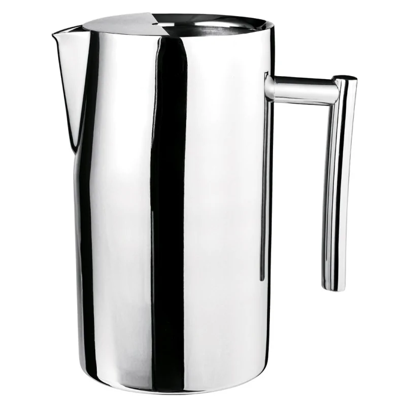 Worthy, Noble & Kent Water Pitcher W/Ice Guard Single Wall L 7 1/2" W 4 5/8" H 8 1/8" - 2 1/4 Qt -