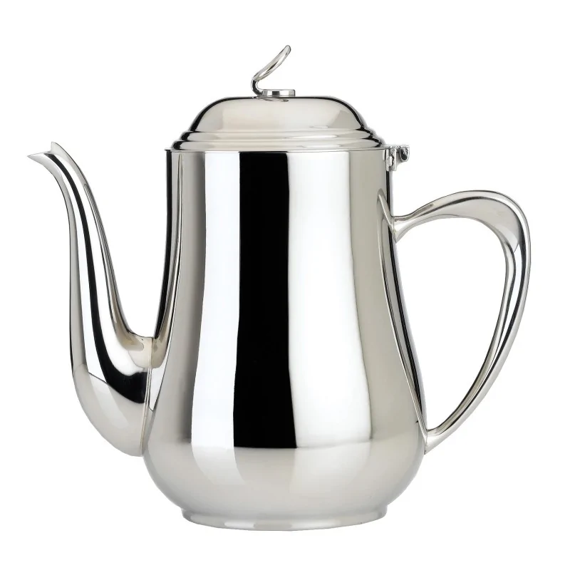 Worthy, Noble & Kent Stainless Steel Coffee Pot L 10" W 5" H 10" - 2 1/4 Qt -