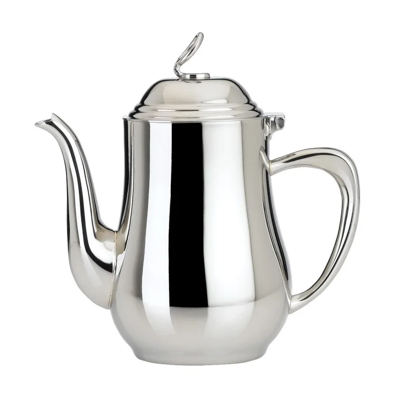 Worthy, Noble & Kent Stainless Steel Coffee Pot L 6 1/2" W 3 1/2" H 6 1/2" - 21 1/2 Oz -