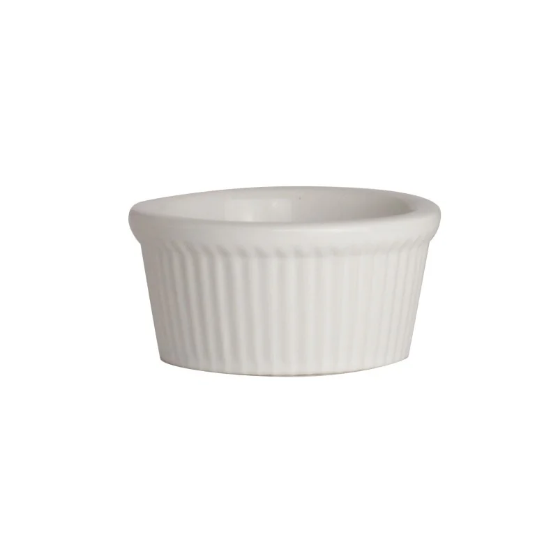 Varick DW A La Carte Round Fluted Ramekin 3 5/8'' x 1 3/4'' (4 1/2 Oz) A La Carte - Pack of 36