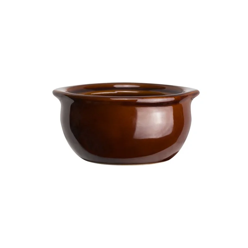 Varick DW A La Carte Onion Soup Crock Caramel 5 1/8'' x 4 1/2'' x 2 3/8'' (12 Oz) - Pack of 24