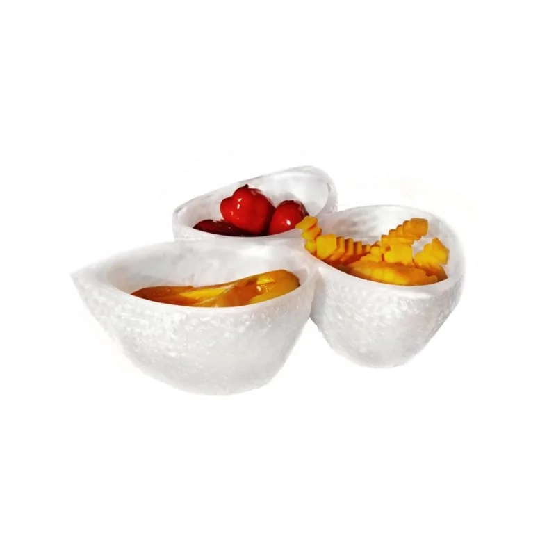 Kenny Mack Designs Resin Avocado Trio Bowl - Shell - W 8" H 2 1/2" - 7 oz each -