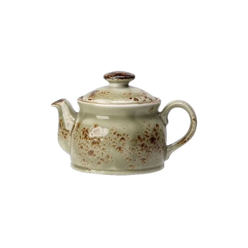 Steelite Performance Craft Green Teapot Club 6 3/4'' x 4 3/8'' x 8'' (15 Oz) Lid 2 Craft Green - Pack of 6