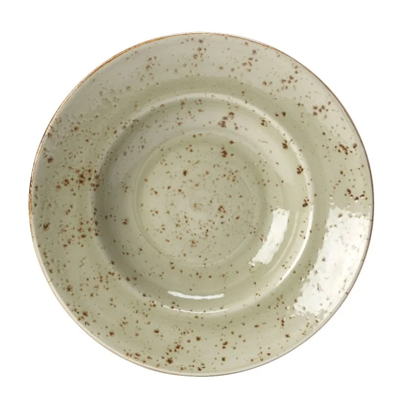 Steelite Performance Craft Green Nouveau Bowl 10 5/8'' x 2'' (12 Oz) Craft Green - Pack of 6