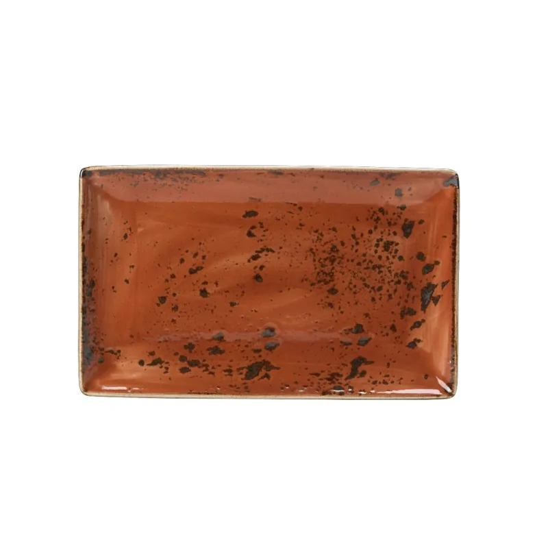 Steelite Performance Craft Terracott Tray Rectangle 10 5/8'' x 6 1/2'' Craft Terracotta - Pack of 6