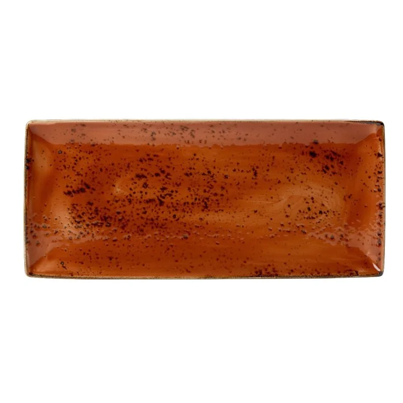 Steelite Performance Craft Terracott Tray Rectangle 14 1/2'' x 6 1/2'' Craft Terracotta - Pack of 6