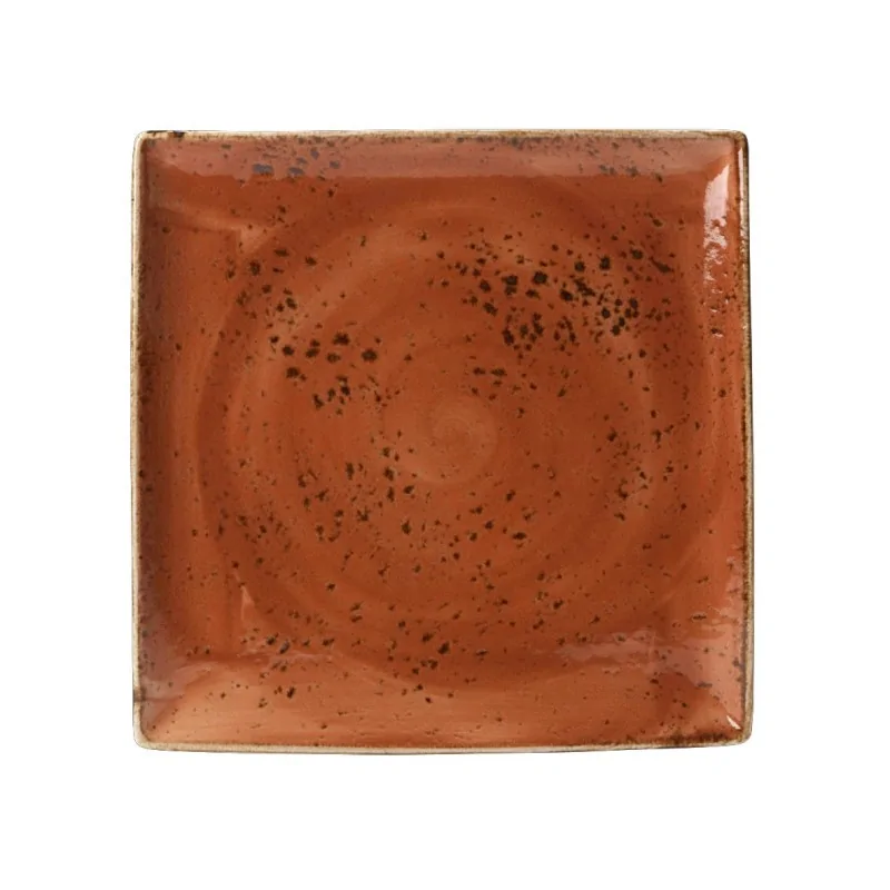 Steelite Performance Craft Terracott Tray Square 10 1/2'' Craft Terracotta - Pack of 6