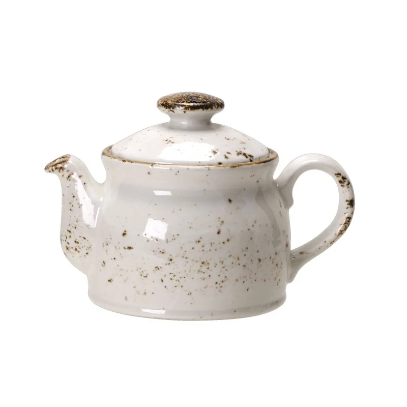 Steelite Performance Craft White Teapot Club 6 3/4'' x 4 3/8'' x 8'' (15 Oz) Lid 2 Craft White - Pack of 6