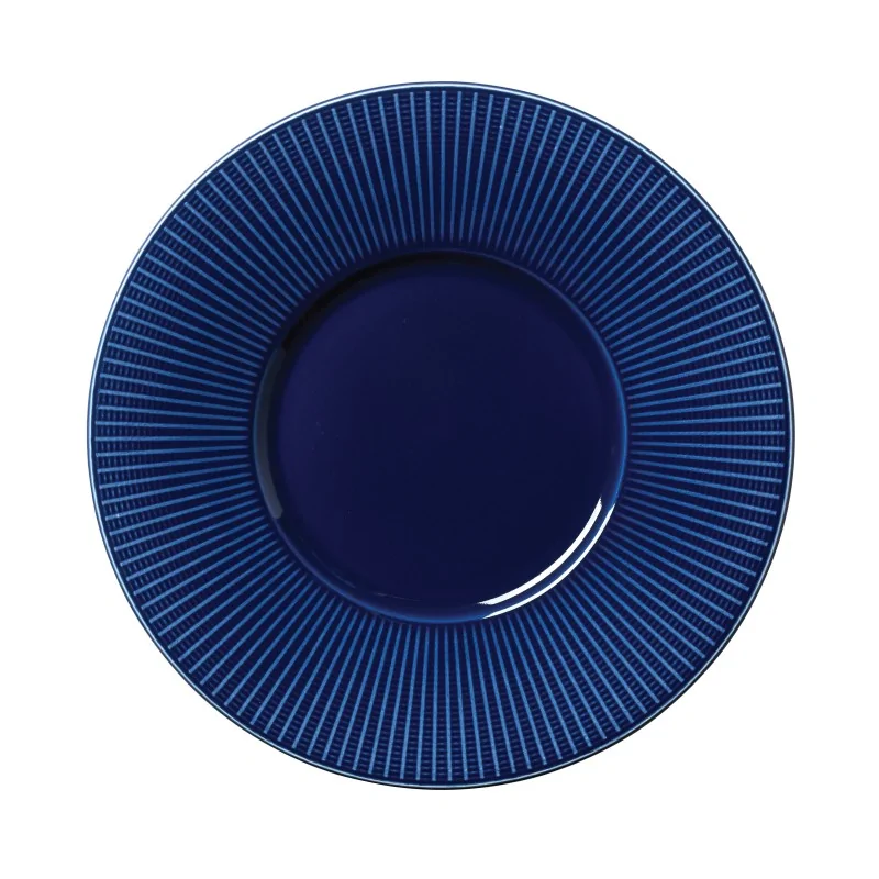 Steelite Distinction Willow Azure Gourmet Plate 11 1/4'' (6'' Well) Willow Azure - Pack of 6