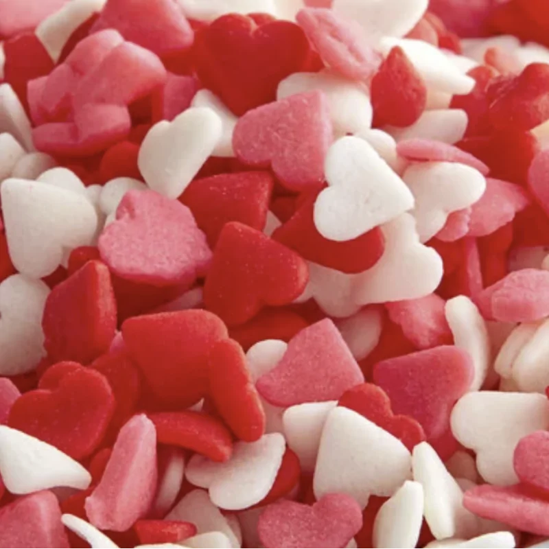 Elegant Bead Shaped Sprinkles Topping Decoration 3.5oz - Romance Hearts