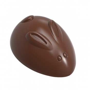 Polycarbonate Abstract Egg Shaped Rabbit Chocolate Mold by Nora Chokladskola - 52mm x 35mm x 19mm - 20gr - 12 cavity