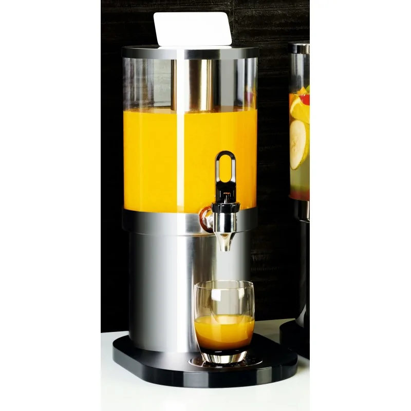 Degrenne Evento Juice Dispenser 4L - Black Stand - Miror Finish 10.10 - 20 x 32 x 45 cm - 7'' 7/8 x 12'' 5/8 x 17'' 11/16