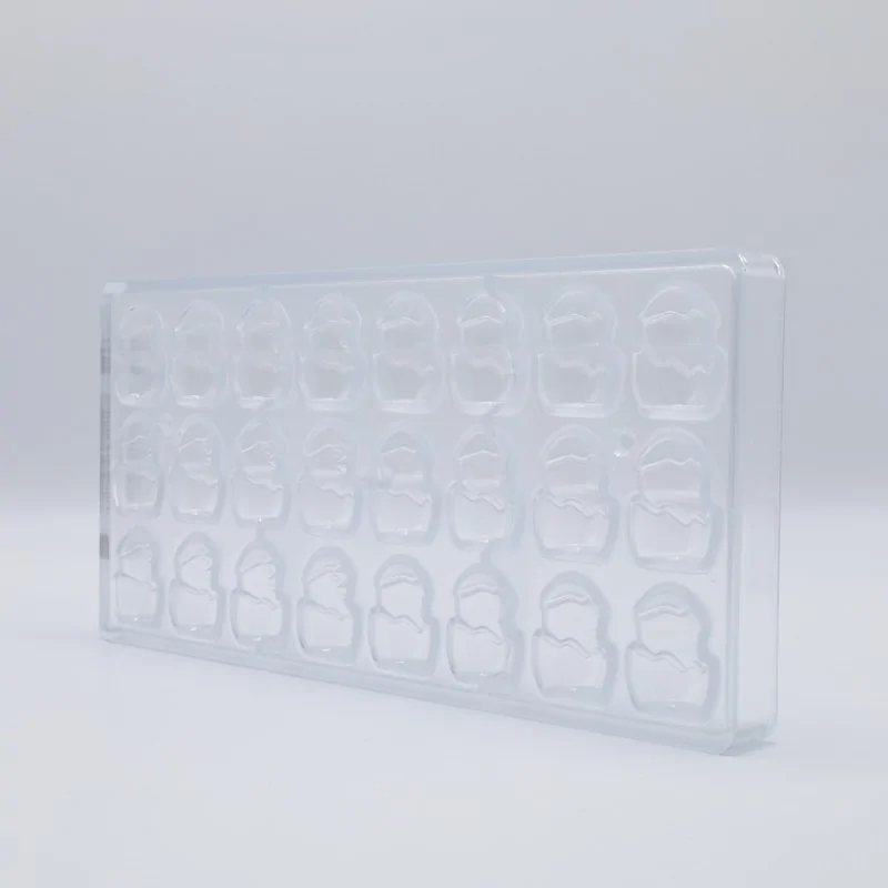 Polycarbonate Hatching Chick Chocolate Mold - 33 mm x 26.5 mm x 13 mm - 13 gr - 24 Cavity