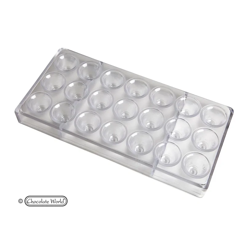 Polycarbonate Bell Chocolate Mold - 31 mm x 31 mm x 27 mm - 12 gr - 21 Cavity