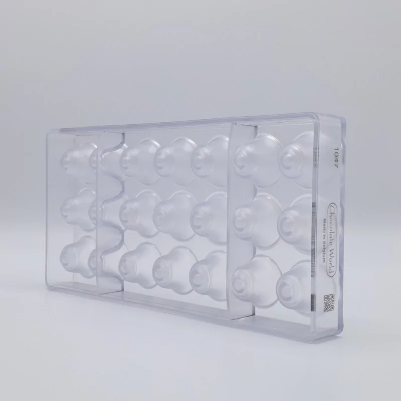 Polycarbonate Bell Chocolate Mold - 31 mm x 31 mm x 27 mm - 12 gr - 21 Cavity