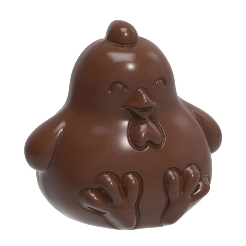 Polycarbonate Small Ball Chicken Chocolate Mold - 60 mm x 57 mm x 24.5 mm - 72 gr - 8 Cavity