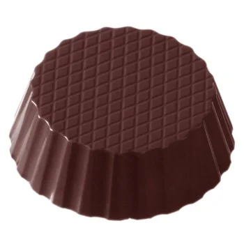 Polycarbonate Round Petit Four Cup Chocolate Mold - 50 mm x 50 mm x 16 mm - 32 gr - 10 cavity