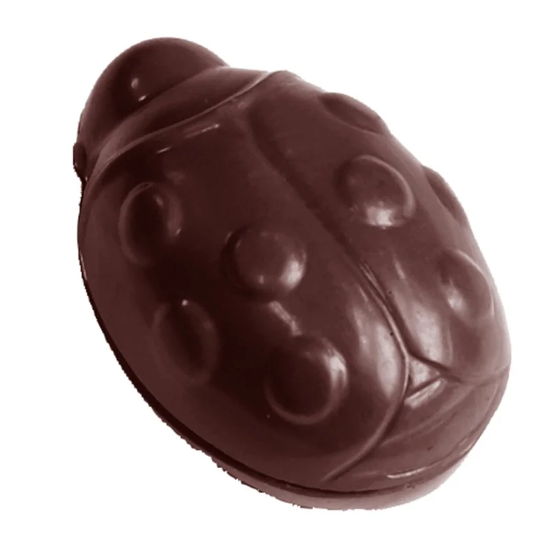 Polycarbonate Ladybug Chocolate Mold - 38 mm x 24 mm x 19 mm - 24 Cavity