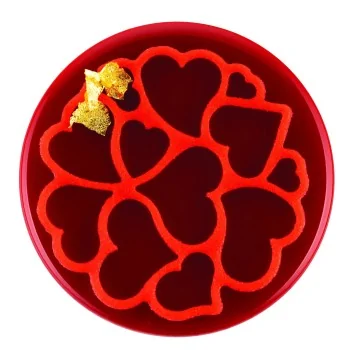 Silikomart Professional Mini Love Decor Mold For Entremet - ⌀60 mm x h 2 mm - 12 ml - 6 molds