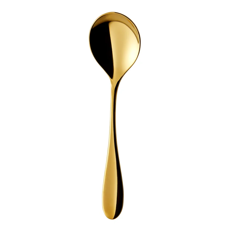 Degrenne Onde Gold Pvd Stainless Steel Bouillon Spoon 179 mm - 7 ''1/16 - Pack of 12