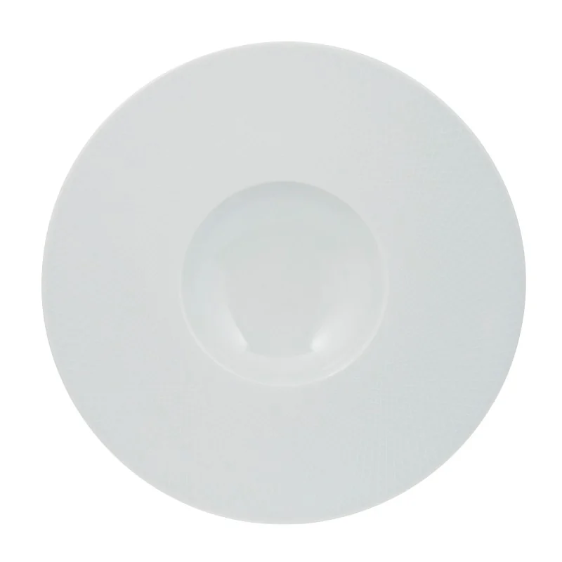 Degrenne Graphique Blanc Round Shallow Bowl 28 cm - 11 in - Set of 3