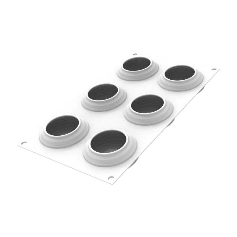 Silikomart Professional Sara 100 Single Portion Pastry Mold - 75 mm x 75 mm h 30 mm - 100 ml - 6 Cavity