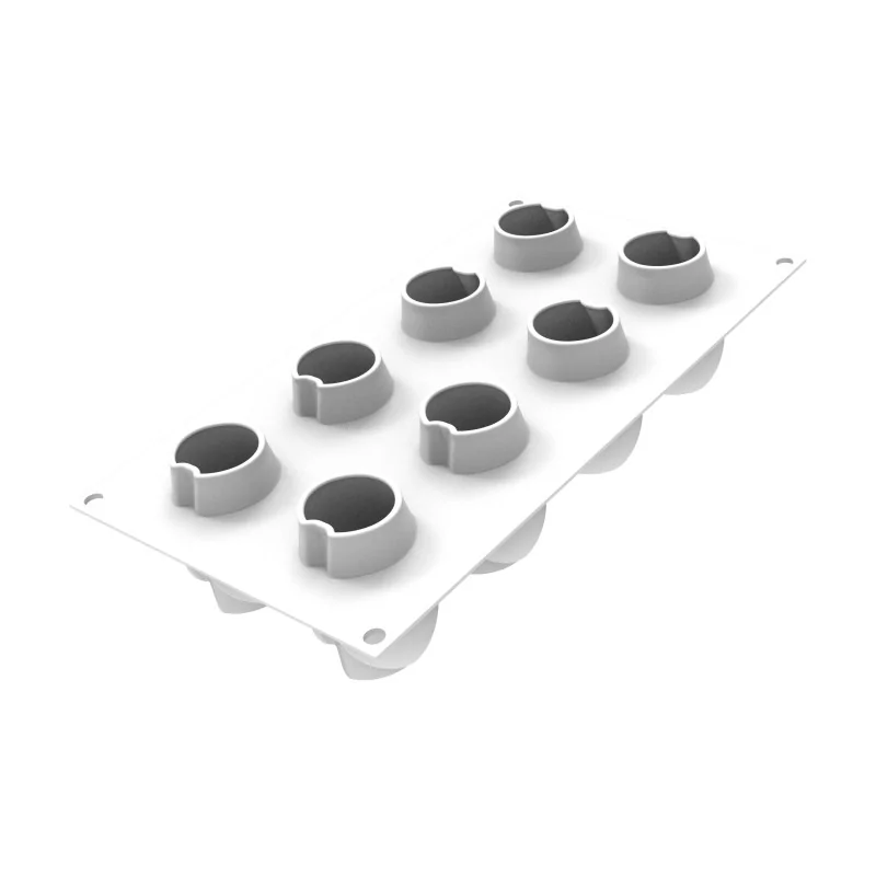 Silikomart Professional Taki 100 Single Portion Pastry Mold - ø50 mm x h 70 mm - 100 ml - 8 Cavity