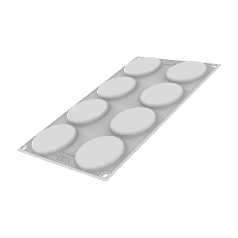 Silikomart Professional Macaron 110 Single Portion Pastry Mold - ø65 mm x h 40 mm - 110 ml - 8 Cavity