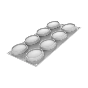 Silikomart Professional Macaron 110 Single Portion Pastry Mold - ø65 mm x h 40 mm - 110 ml - 8 Cavity