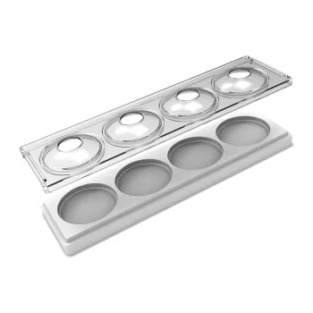 Silikomart Professional Mul3D Pebble 120 Single Portion Pastry Mold - ø80 mm x h 35 mm - 120ml - 4 Cavity