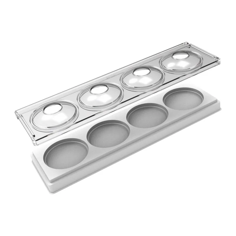 Silikomart Professional Mul3D Pebble 120 Single Portion Pastry Mold - ø80 mm x h 35 mm - 120ml - 4 Cavity