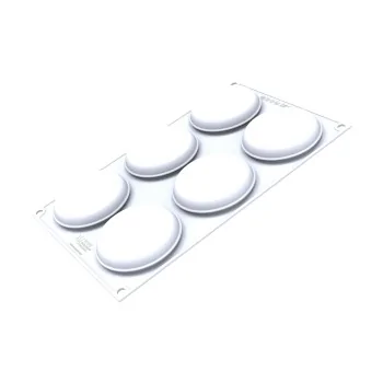 Silikomart Professional Sweet Round 95 Single Portion Pastry Mold - ø80 mm x h 21 mm - 95ml - 6 Cavity