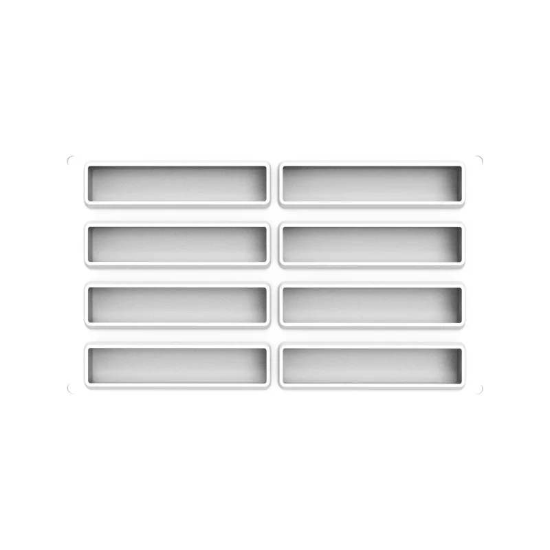 Silikomart Professional Sweet Rectangle 85 Single Portion Pastry Mold - 128 mm x 33 mm h 21 mm - 85ml - 8 Cavity