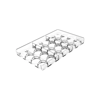 Silikomart Professional Polycarbonate Kit Semisphera 02 Chocolate Mold - Ø35mm x h 18 mm - 12ml - 24 Cavity