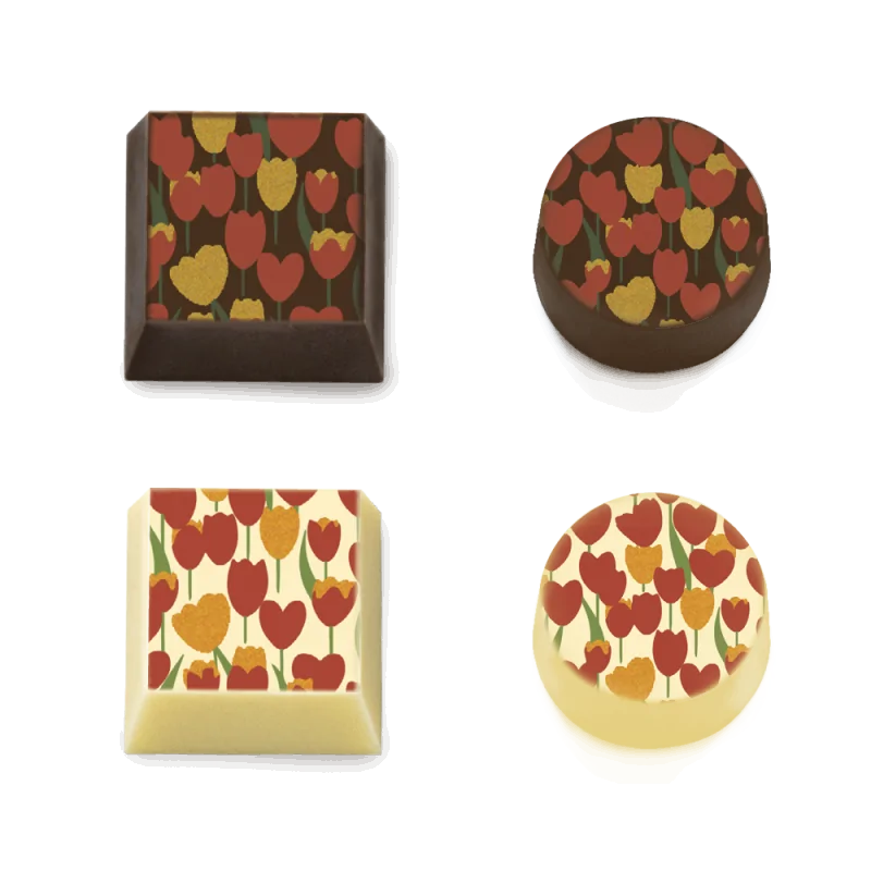 Lovely Tulips Chocolate Transfer Sheets - 300 mm x 400 mm - 10 sheets