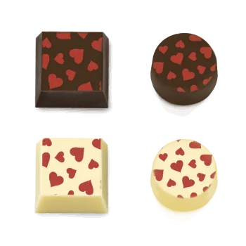 Flying Hearts Chocolate Transfer Sheets - 300 mm x 400 mm - 10 sheets