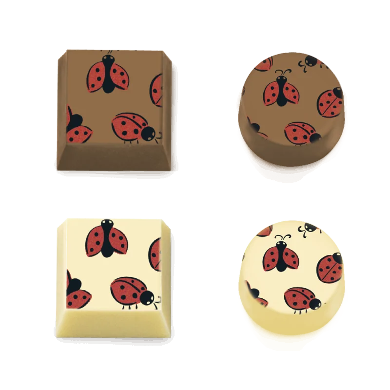 Coccinella Ladybug Chocolate Transfer Sheets - 300 mm x 400 mm - 10 sheets