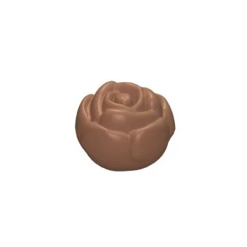 Polycarbonate 3D Rose Chocolate Praline Mold - 28 mm x 27.8 mm x h 20.1 mm - 10gr - 24 Cavity